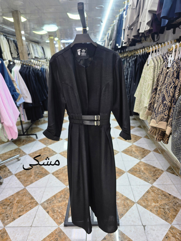 مانتو بلند کمر چرم